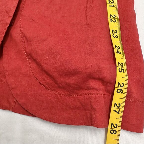 Eileen Fisher Blazer Plus Size 2X Jacket Linen Blend Stretch Zip Peplum Pockets - Picture 9 of 10